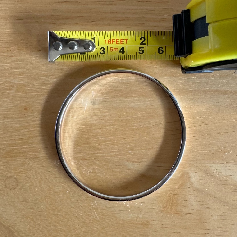 Silver Bangle with Crystals - Picture 5 of 7